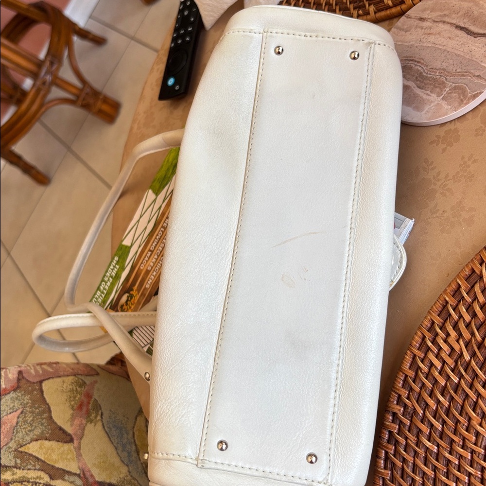 Cole Haan White Shoulder Bag with Silver Accents - Picture 7 of 10